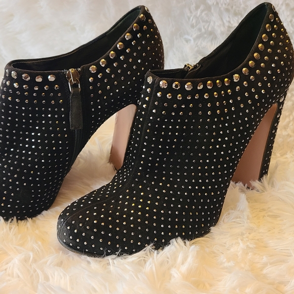 Prada Studded Suede Booties - Picture 4 of 8